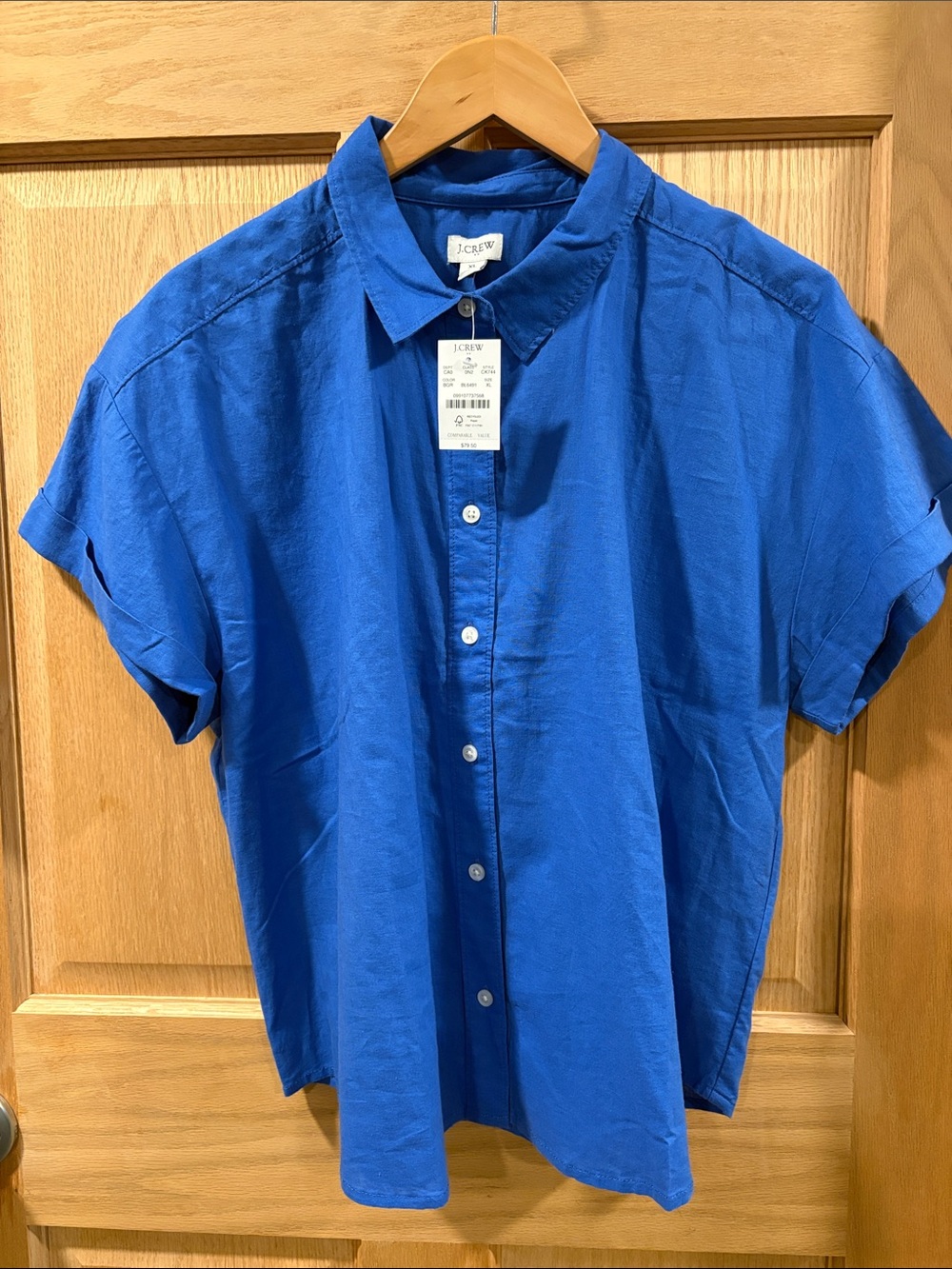 Women's J Crew XL short sleeve shirt NWT